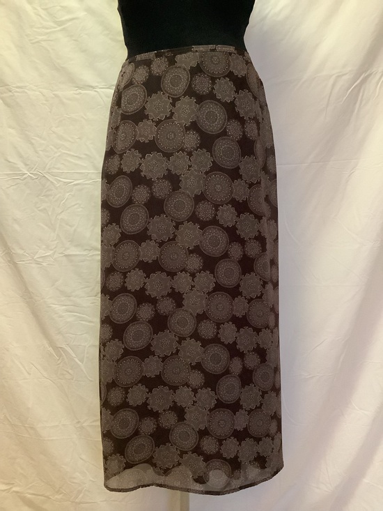 Express Dresses & Skirts - Compagnie Internationale Express Skirt-Brown with Circles-Lined-Lightweight-5/6